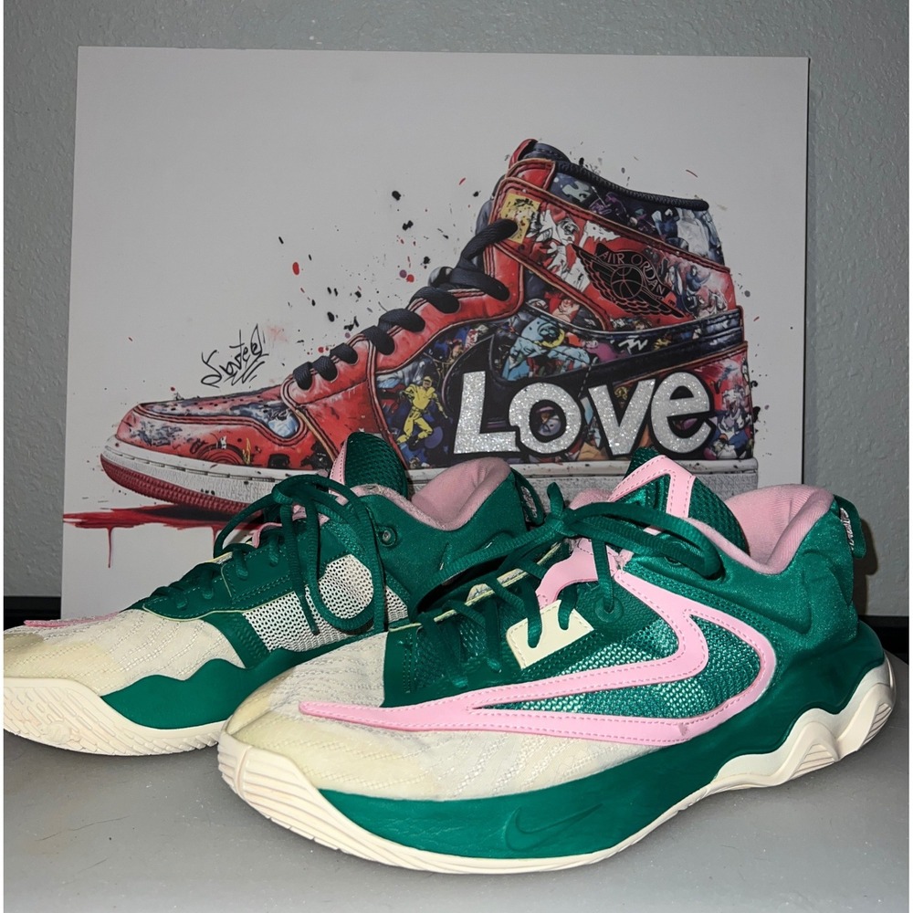Nike Giannis Immortality 3 Mens 10 Green Pink Good Basketball Shoes DZ7533-300